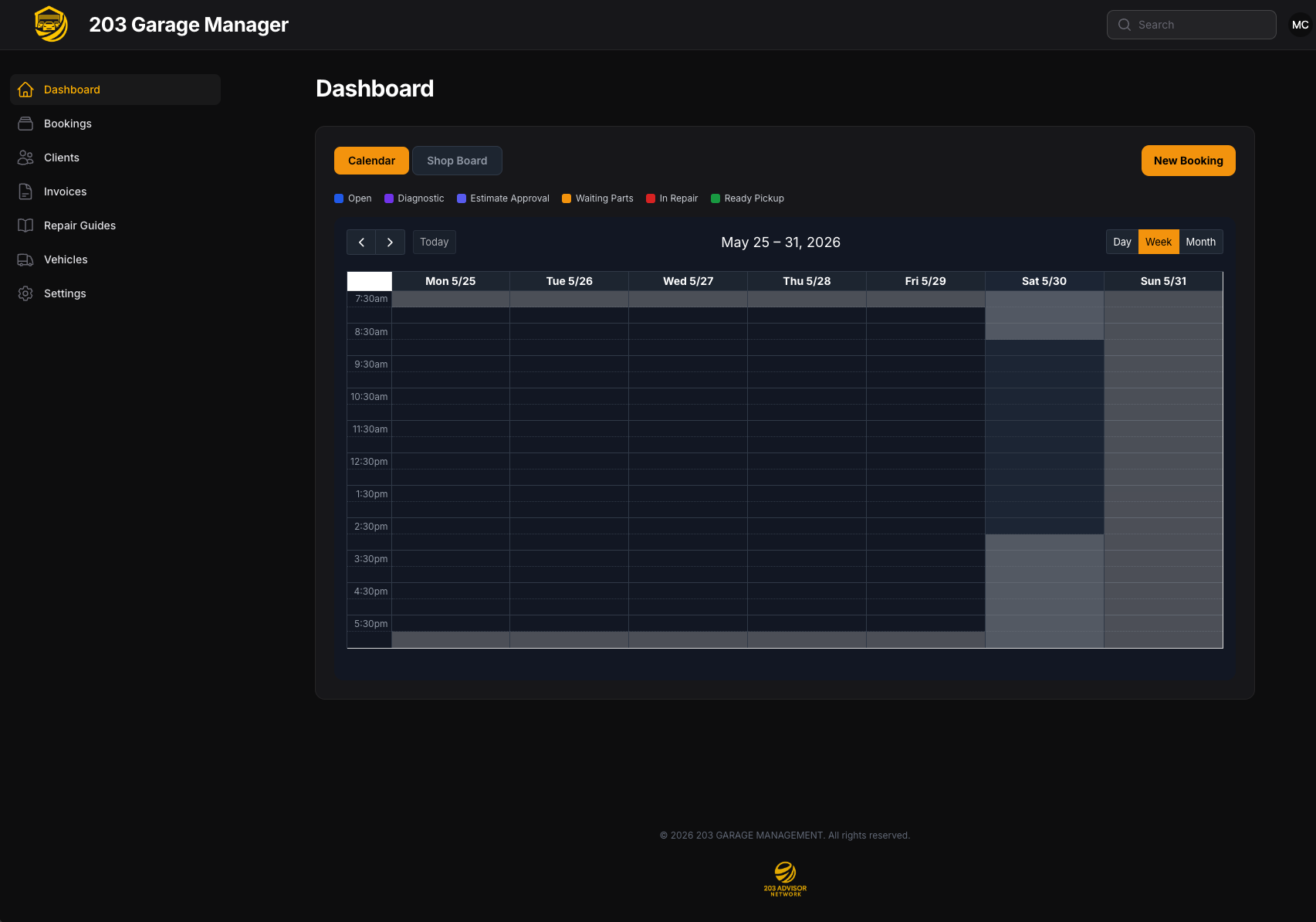 203 Garage Screenshot
