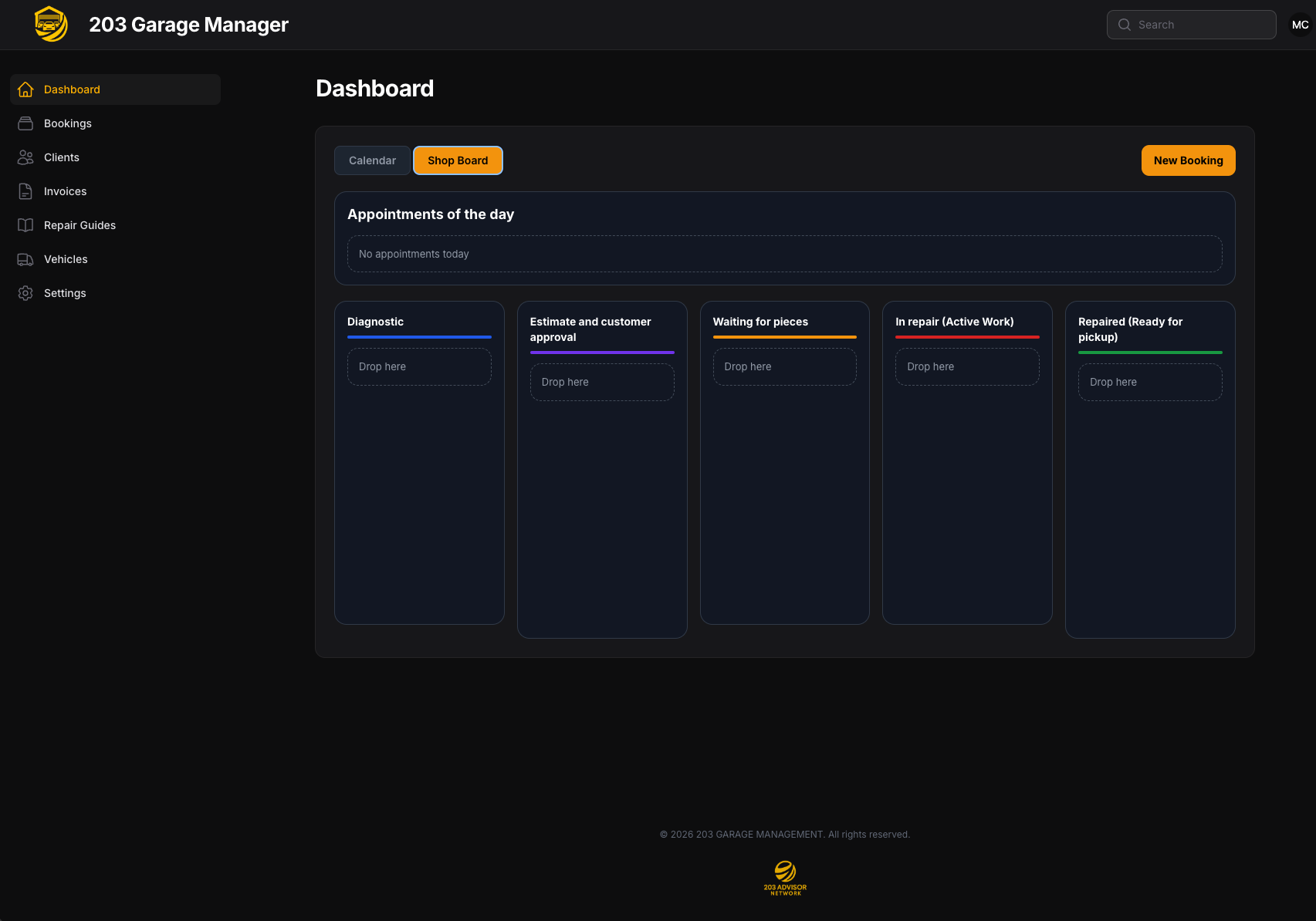 203 Garage Screenshot